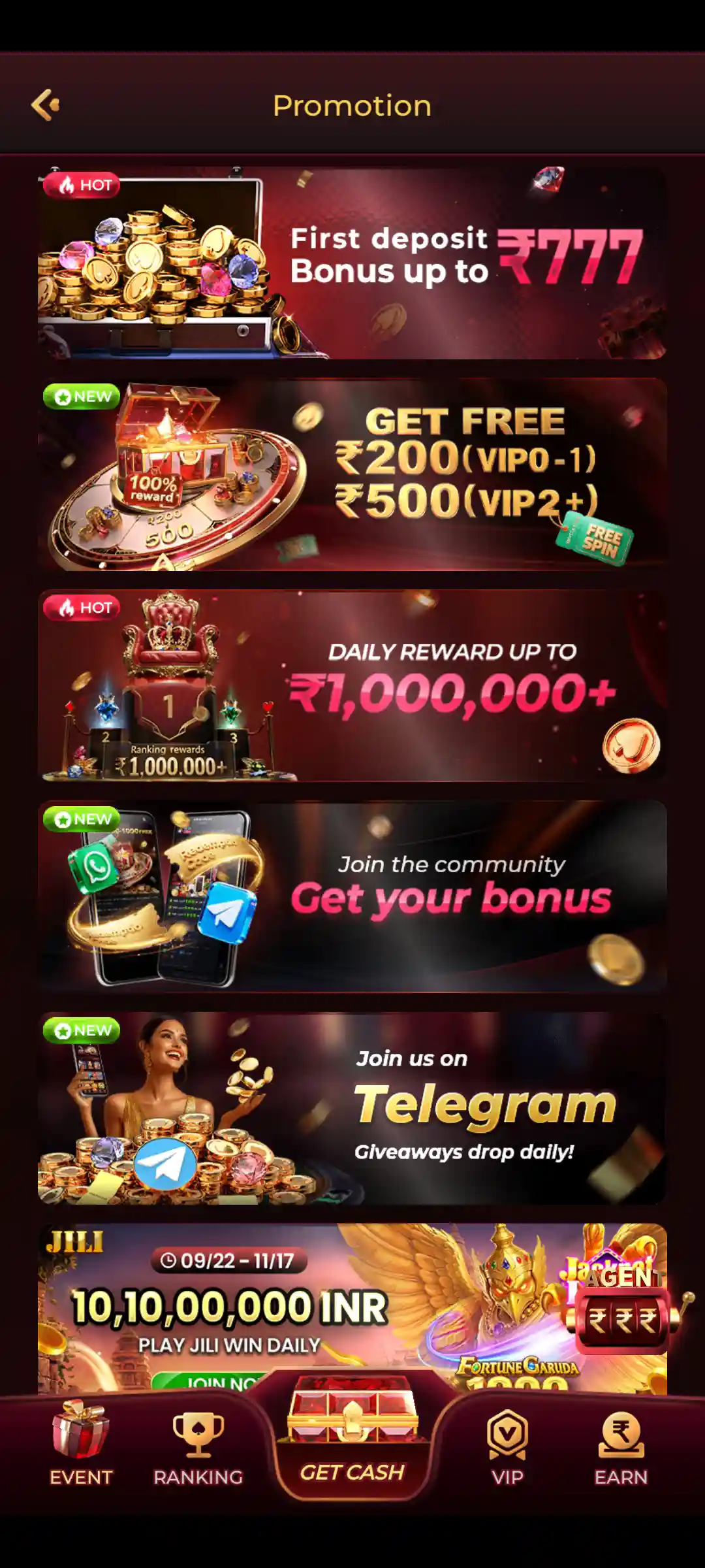 RK777 Game casino lobby with card games, roulette and provider collections